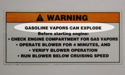 vapor-fumes are explosive